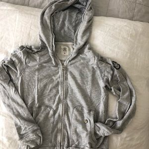 Grey zip down sweatshirt